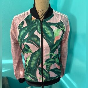 #65 EUC Adidas x Farm Rio Palm Leaf Superstar Track Jacket Size Small